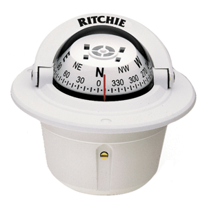 BOATZON | Ritchie F-50W Explorer Compass - Flush Mount - White