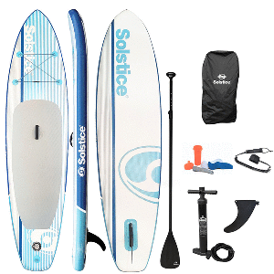 BOATZON | Solstice Watersports 10'6' Cruiser Inflatable Stand-Up Paddleboard Kit - Blue