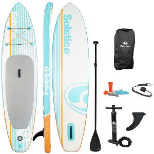BOATZON | Solstice Watersports 10'6' Cruiser Inflatable Stand-Up Paddleboard Kit - Orange