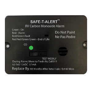 BOATZON | Safe-T-Alert 62 Series Carbon Monoxide Alarm - 12V - RV Flush Mount - Black