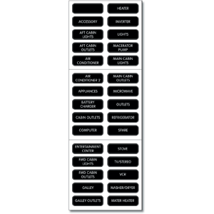 BOATZON | Blue Sea 8031 AC Panel Basic 30 Label Set