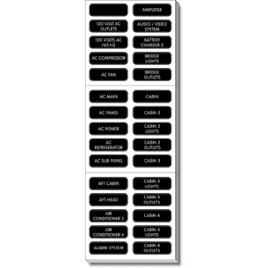 BOATZON | Blue Sea 8067 AC Panel Extended 120 Label Set
