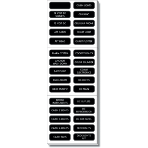 BOATZON | Blue Sea 8039 DC Panel Extended 120 Label Set