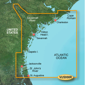 BOATZON | Garmin BlueChart® g3 Vision® HD - VUS008R - Charleston to Jacksonville - microSD™/SD™