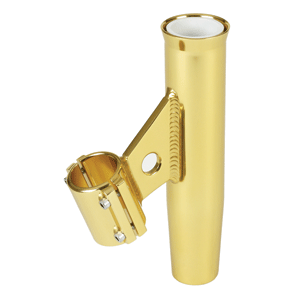 BOATZON | Lee's Clamp-On Rod Holder - Gold Aluminum - Vertical Mount - Fits 1.315' O.D. Pipe