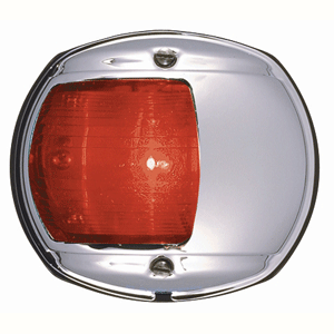 BOATZON | Perko LED Side Light - Red - 12V - Chrome Plated Housing