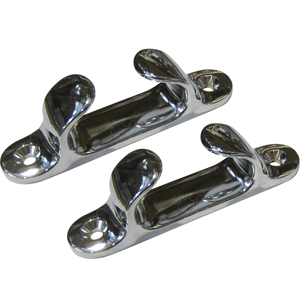 BOATZON | Perko 4' Straight Chock - Chrome Plated Zinc