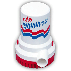 BOATZON | Rule 2000 GPH Non-Automatic Bilge Pump w/6' Leads