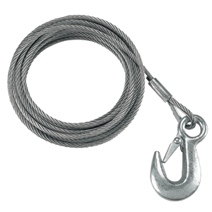 BOATZON | Fulton 3/16' x 25' Galvanized Winch Cable - 4,200 lbs. Breaking Strength