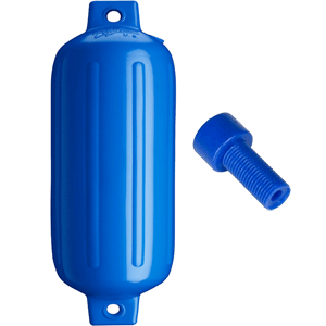BOATZON | Polyform G-6 Twin Eye Fender 11' x 30' - Blue w/Air Adapter