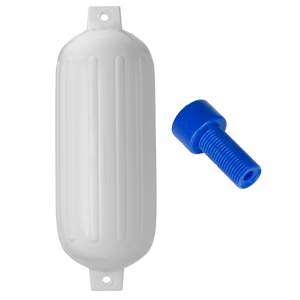 BOATZON | Polyform G-6 Twin Eye Fender 11' x 30' - White w/Air Adapter
