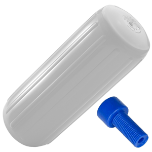 BOATZON | Polyform HTM-2 Hole Through Middle Fender 8.5' x 20.5' - White w/Air Adapter