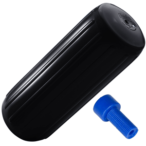 BOATZON | Polyform HTM-3 Hole Through Middle Fender 10.5' x 27' - Black w/Air Adapter