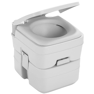 BOATZON | Dometic 965 MSD Portable Toilet w/Mounting Brackets - 5 Gallon - Platinum