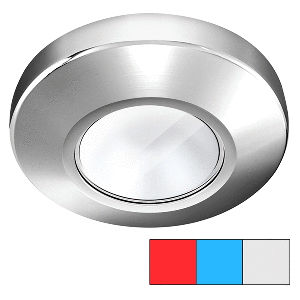 BOATZON | i2Systems Profile P1120 Tri-Light Surface Light - Red, Cool White & Blue - Chrome Finish