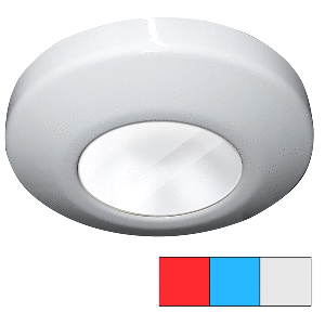 BOATZON | i2Systems Profile P1120 Tri-Light Surface Light - Red, Cool White & Blue - White Finish