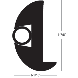 BOATZON | TACO Flex Vinyl Rub Rail Kit - Black w/Black Insert - 50' - 1-7/8' x 1-1/16'