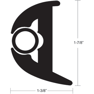 BOATZON | TACO Flex Vinyl Rub Rail Kit - Black w/Black Insert - 70' - 1-7/8' x 1-3/8'
