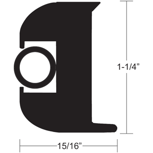 BOATZON | TACO Flex Vinyl Rub Rail Kit - Black w/Black Insert - 50' - 1-1/4'