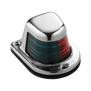 BOATZON | Attwood 1-Mile Deck Mount, Bi-Color Red/Green Combo Sidelight - 12V - Stainless Steel Housing