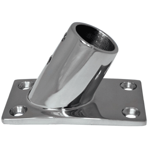 BOATZON | Whitecap 1' O.D. 60° Rectangle Base SS Rail Fitting
