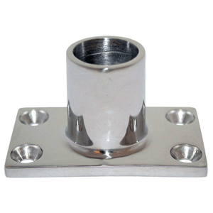 BOATZON | Whitecap 1' O.D. 90° Rectangle Base SS Rail Fitting