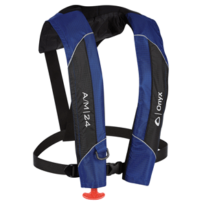 BOATZON | Onyx A/M-24 Automatic/Manual Inflatable PFD Life Jacket - Blue