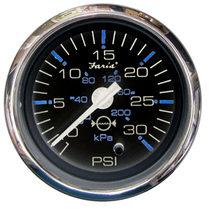 BOATZON | Faria Chesapeake Black 2' Water Pressure Gauge (30 PSI)