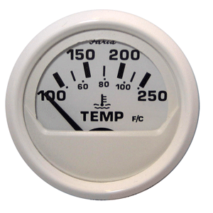BOATZON | Faria Dress White 2' Water Temperature Guage (100-250°F)