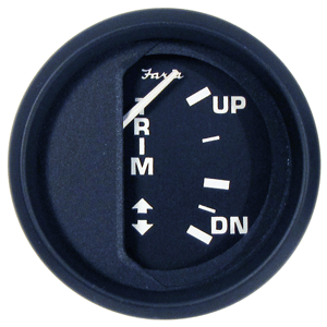 BOATZON | Faria Euro Black 2' Trim Gauge f/ Mercury / Mariner / Mercruiser / Volvo DP / Yamaha '01 and Newer
