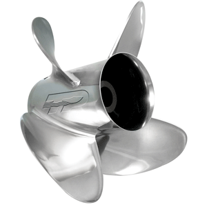 BOATZON | Turning Point Express® Mach4™ - Right Hand - Stainless Steel Propeller - EX1/EX2-1319-4 - 4-Blade - 13' x 19 Pitch