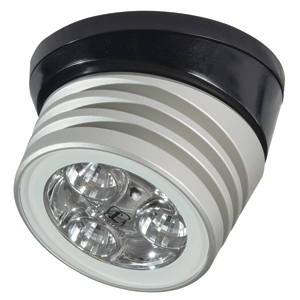 BOATZON | Lumitec Zephyr LED Spreader/Deck Light -Brushed, Black Base - White Non-Dimming