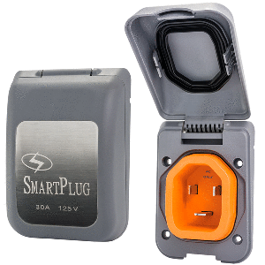 BOATZON | SmartPlug 30 Amp Non Metallic Gray Inlet - Boat & RV Side