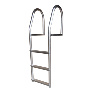 BOATZON | Dock Edge Fixed Eco - Weld Free Aluminum 3-Step Dock Ladder