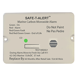 BOATZON | Safe-T-Alert 62 Series Carbon Monoxide Alarm - 12V - 62-542-Marine - Flush Mount - White