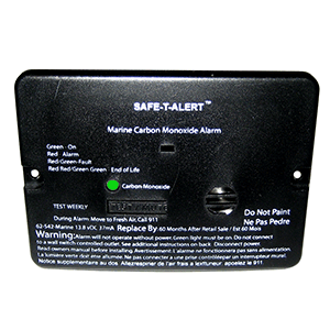BOATZON | Safe-T-Alert 62 Series Carbon Monoxide Alarm - 12V - 62-542-Marine - Flush Mount - Black