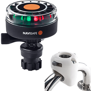 BOATZON | Navisafe Navilight 2NM Tricolor w/Navimount Base & Rail Mount - White