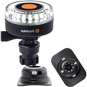 BOATZON | Navisafe Navilight 360° 2NM White w/Navimount Base & RIB Mount - Black