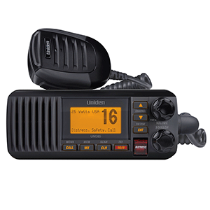 BOATZON | Uniden UM385 Fixed Mount VHF Radio - Black