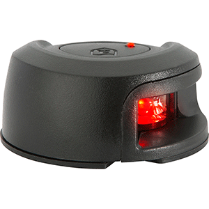 BOATZON | Attwood LightArmor Deck Mount Navigation Light - Black Composite - Port (red) - 2NM