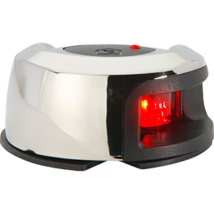 BOATZON | Attwood LightArmor Deck Mount Navigation Light - Stainless Steel - Port (red) - 2NM