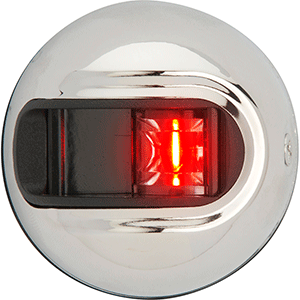 BOATZON | Attwood LightArmor Vertical Surface Mount Navigation Light - Port (red) - Stainless Steel - 2NM
