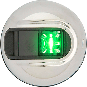 BOATZON | Attwood LightArmor Vertical Surface Mount Navigation Light - Starboard (Green) - Stainless Steel - 2NM