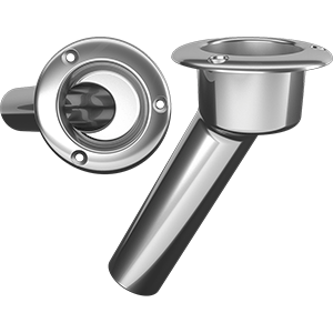 BOATZON | Mate Series Stainless Steel 30° Rod & Cup Holder - Open - Round Top