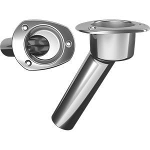 BOATZON | Mate Series Stainless Steel 30° Rod & Cup Holder - Open - Oval Top