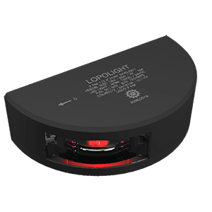 BOATZON | Lopolight Port SideLight - Vertical Mount - Black Housing - 2nm - Red
