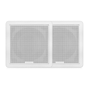 BOATZON | Fusion FM-65SW FM Series 6.5' 120 Flush Mount Square Marine Speakers - White Grill - 120W