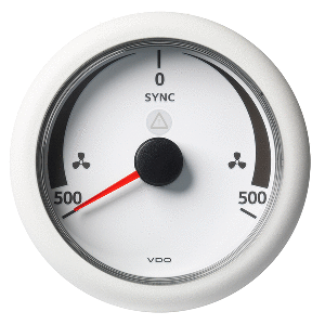 BOATZON | Veratron 3-3/8' (85MM) ViewLine Synchronizer -500/+500 RPM - 8 to 32V - White Dial & Bezel