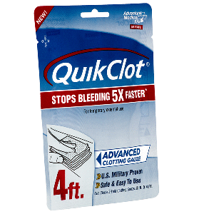 BOATZON | QuikClot Advanced Clotting Gauze - 3' x 4'