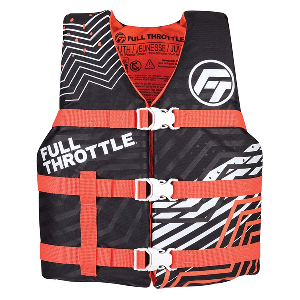 BOATZON | Full Throttle Youth Nylon Life Jacket - Pink/Black
